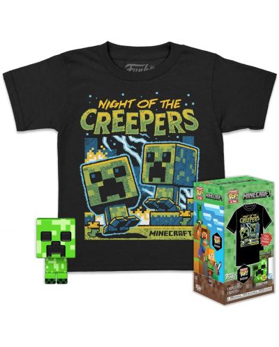 Set Funko POP! Collector's Box: Games - Minecraft - Blue Creeper (Glows in the Dark) - 1
