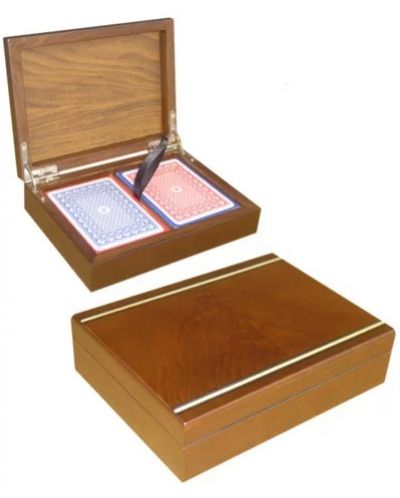 Drvena kutija s poker kartama - 1