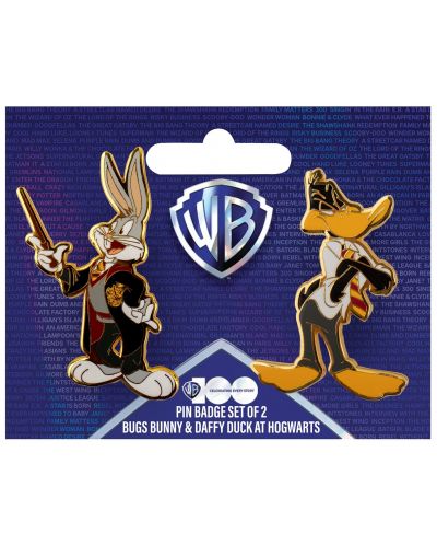 Set bedževa CineReplicas Animation: Looney Tunes - Bugs and Daffy at Hogwarts (WB 100th) - 5
