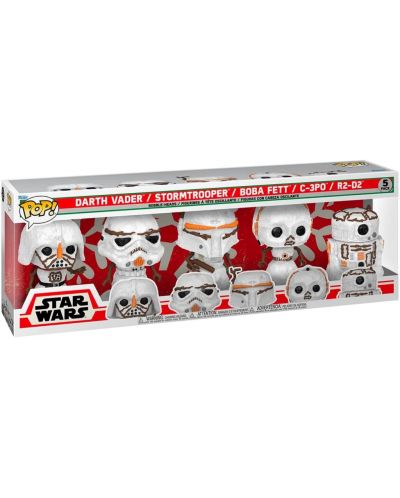 Set figura Funko POP! Movies: Star Wars - Holiday Darth Vader, Stormtrooper, Boba Fett, C-3PO R2-D2 (Special Edition) - 2