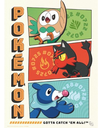 Set mini postera GB Eye Games: Pokemon - Starters - 2