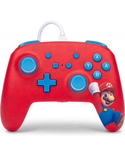 Kontroler PowerA - Enhanced, žični, za Nintendo Switch, Woo-hoo! Mario - 1