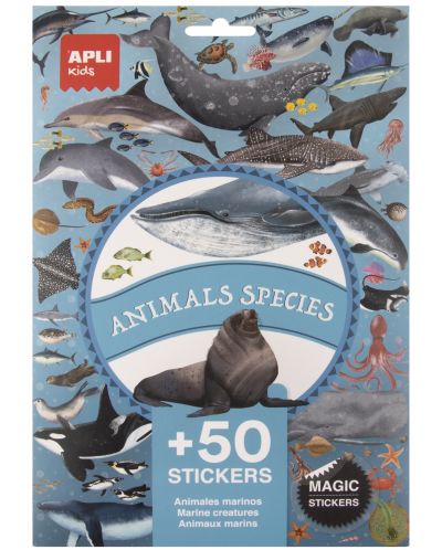 Set naljepnica Apli Kids - Životinje u oceanu, 50 komada - 1