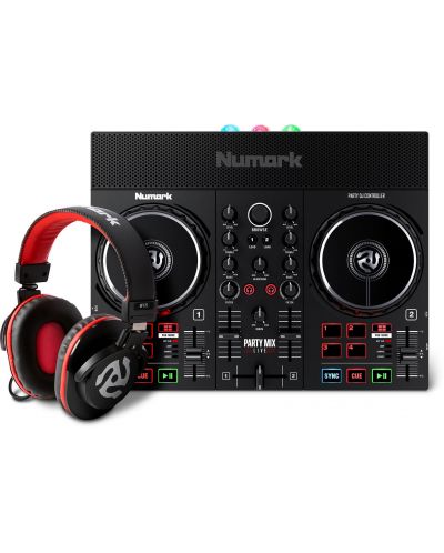 Set za DJ Numark - Party Mix Live HF175, crni/crveni - 1