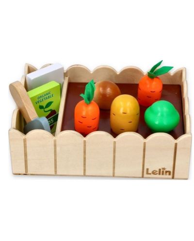 Set drvenih igračaka Lelin - Povrće za sadnju - 3