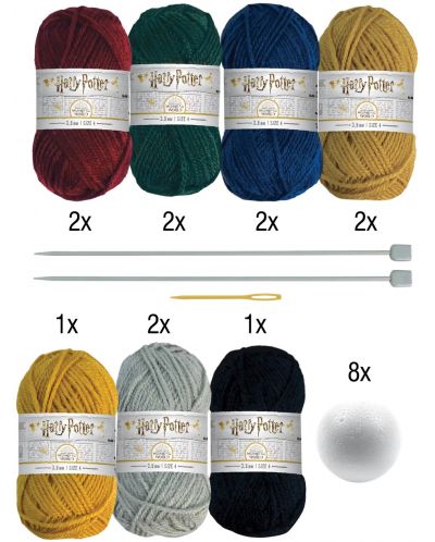 Komplet za pletenje Eaglemoss Movies: Harry Potter - Hogwarts House Decorations Kit - 3