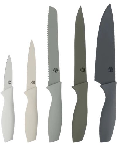 Set od 5 noževa MasterChef - Čelik, PP, višebojni - 1