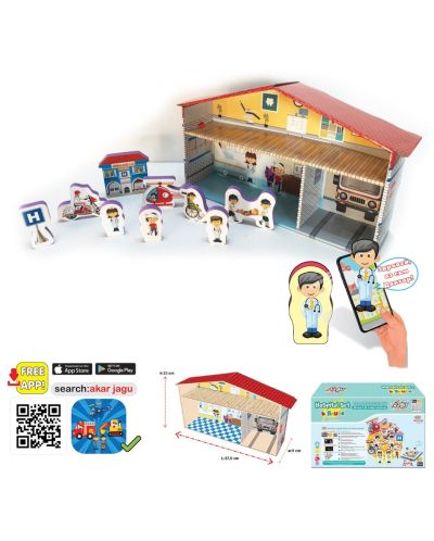 Set igračaka koji govore Jagu - Bolnica i kuća, 10 dijelova - 1