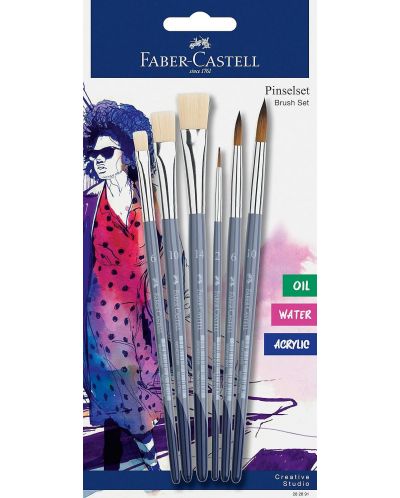 Set kistova za slikanje Faber-Castell - 6 kom. - 1