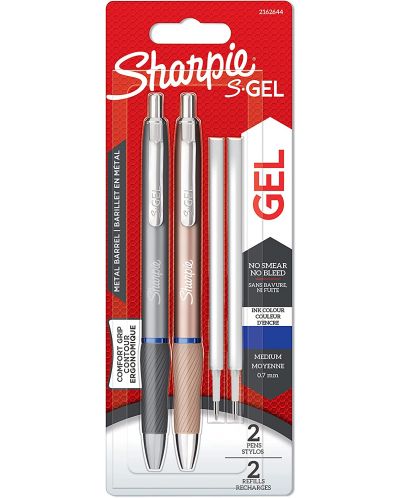 Set gel kemijskih olovaka Sharpie S-Gel - 0.7 mm, 2 kemijske olovke i 2 punjenja - 1