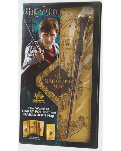 Set replika The Noble Collection Movies: Harry Potter - Marauder's Map & Harry Potter's Wand - 2
