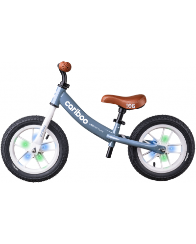 Bicikl za ravnotežu Cariboo - LEDventure, plavo/smeđi - 1