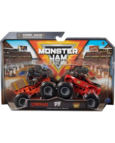 Buggy set Monster Jam - Lumberjack vs Axe, 1:64 - 1