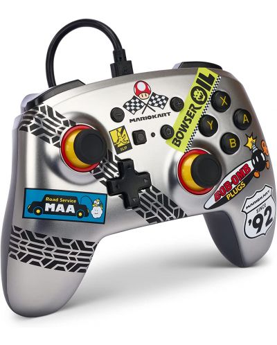 Kontroler PowerA - Enhanced, žičani, za Nintendo Switch, Mario Kart - 2