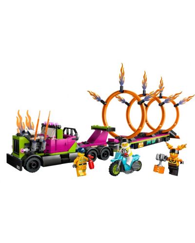 Konstruktor LEGO City - Kaskaderski kamion i izazov vatrenog kruga (60357) - 2