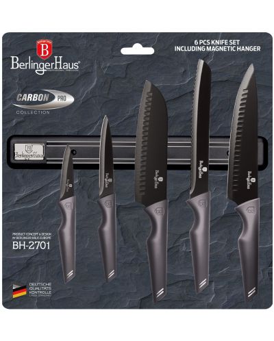 Set od 5 noževa ​Berlinger Haus - Metallic Line Carbon Pro Edition, s magnetskom trakom - 2