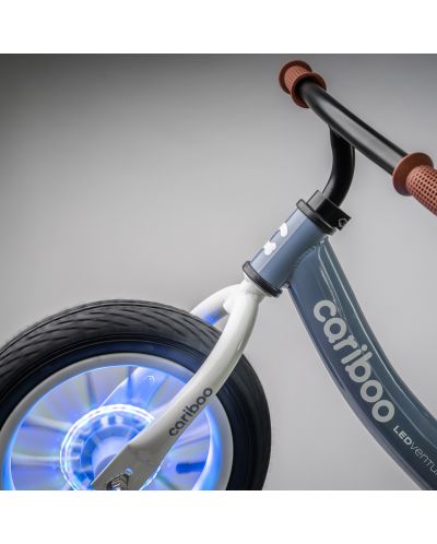 Bicikl za ravnotežu Cariboo - LEDventure, plavo/smeđi - 6