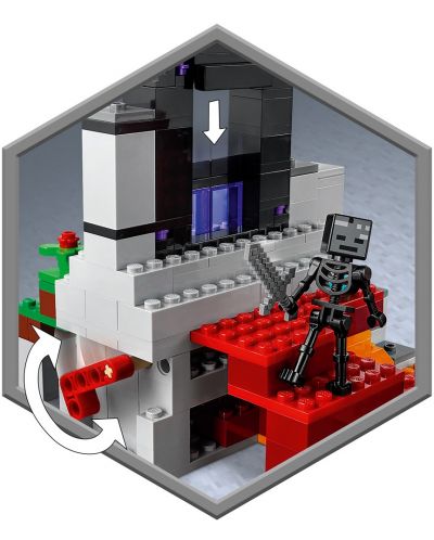 Konstruktor Lego Minecraft - Uništeni portal (21172) - 3