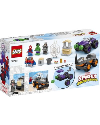 Konstruktor Lego Marvel - Spidey Amazing Friends, Hulk protiv Rhino (10782) - 2