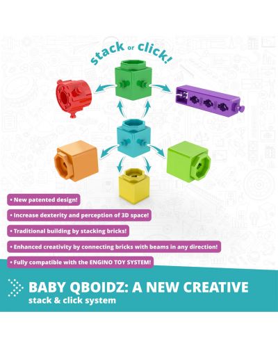 Konstruktor Engino Baby Qboidz - Prvi koraci, mali - 4