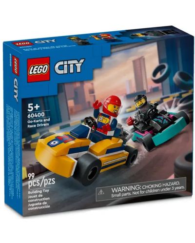 Konstruktor LEGO City Great Vehicles - Karting automobili i natjecatelji (60400) - 1