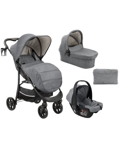 Kombinirana dječja kolica 3 u 1 KikkaBoo - Selina, Light Grey - 1