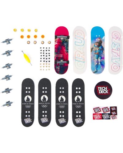 Set fingerboardova Tech Deck - Giraul Gustavo, Paris 2024, 4 komada - 2