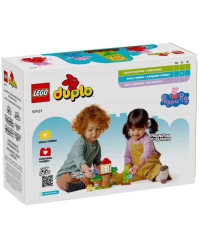 Konstrukcijski set LEGO Duplo - Peppa Pig vrt i kućica na drvetu  (10431)  - 1