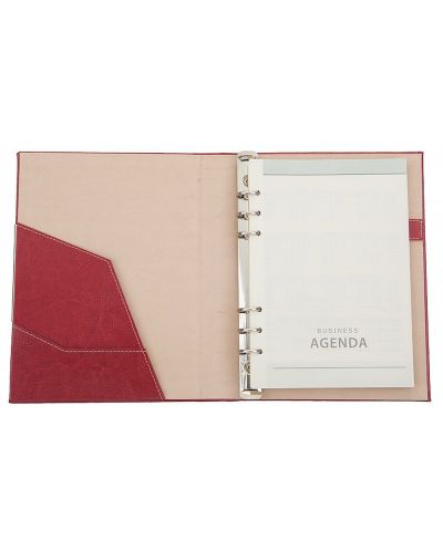 Kožna bilježnica-agenda Lemax Novaskin - Crvena, А5 Standart - 2