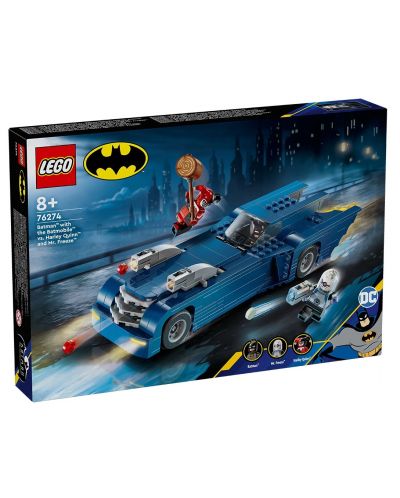 Konstrukcijski set LEGO DC Comics Super Heroes - Batman s Batmobilom vs. Harley Quinn i Mr. Freeze (76274) - 1