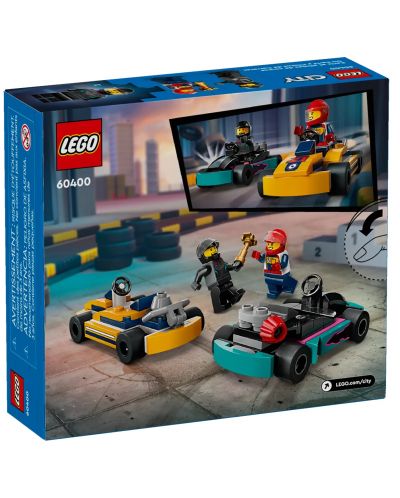 Konstruktor LEGO City Great Vehicles - Karting automobili i natjecatelji (60400) - 2