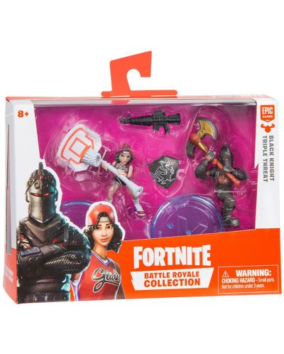 Set figurica Moose Fortnite Battle Royale - Black Knight i Triple Threat - 1