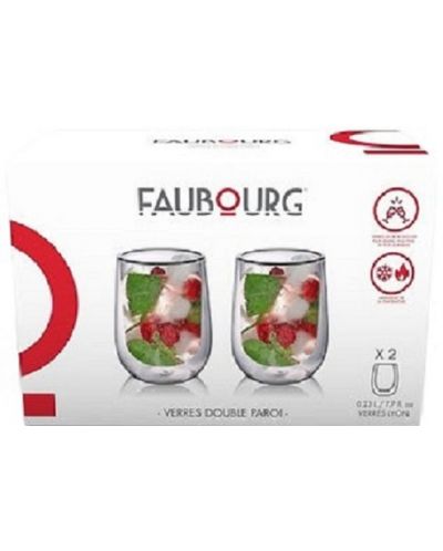 Set od 2 čaše s duplom stijenkom Faubourg - Lyon, 230 ml - 2