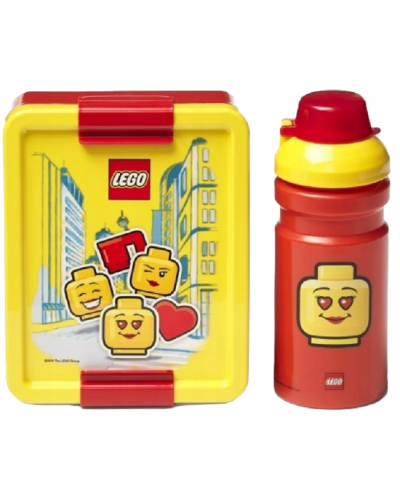 Set boca i kutija za hranu Lego - Iconic Classic, crvena, žuta - 1