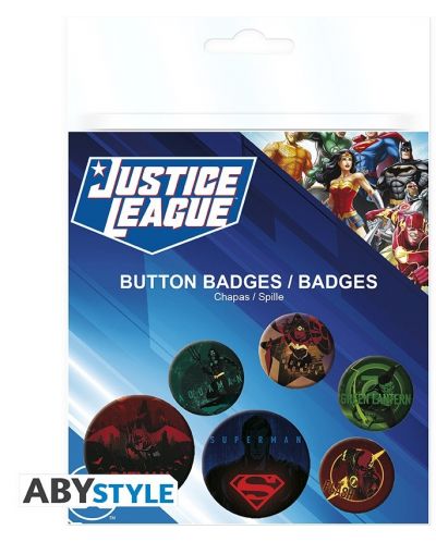 Set bedževa ABYstyle DC Comics: Justice League - Logos - 8