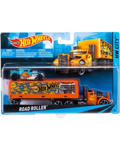 Set Mattel Hot Wheels Super Rigs - Kamion i automobil, asortiman - 3