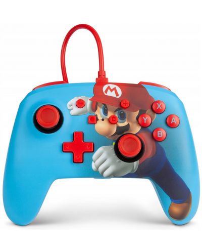 Kontroler PowerA -  Enhanced za Nintendo Switch, žični, Mario Punch - 1