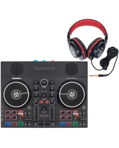 Set za DJ Numark - Party Mix Live HF175, crni/crveni - 2