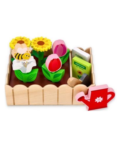 Set drvenih igračaka Lelin - Cvijeće za sadnju - 1