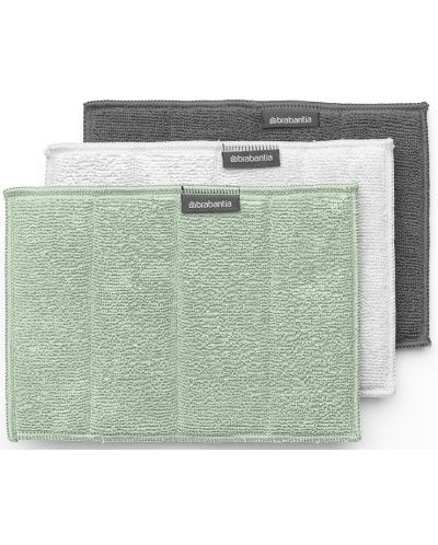 Set od 3 ručnika od mikrofibre Brabantia - SinkSide, grey/green - 1