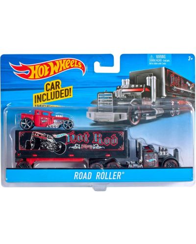 Set Mattel Hot Wheels Super Rigs - Kamion i automobil, asortiman - 1
