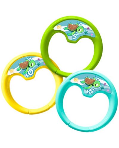 Set igračaka Eurekakids - Vodeni prstenovi u boji, 3 komada - 1