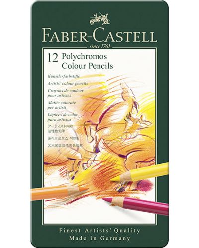 Set olovaka u boji Faber-Castell Polychromos - 12 boja - 1