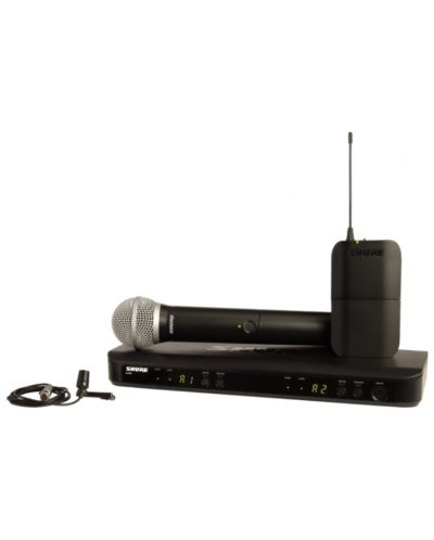 Kombinirani bežični mikrofon Shure - BLX1288E/CVL-K3E CVL PG58, black - 1