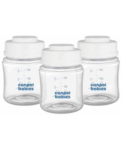 Set posuda za čuvanje majčinog mlijeka Canpol babies - 3 х 120 ml - 1