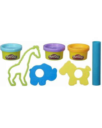 Set Play-Doh - Modelin i figurice životinja, 3 х 84 g - 2