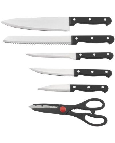 Set noževa s drvenim stalkom Elekom - ЕК-07 K, 7 dijelova, crni - 2