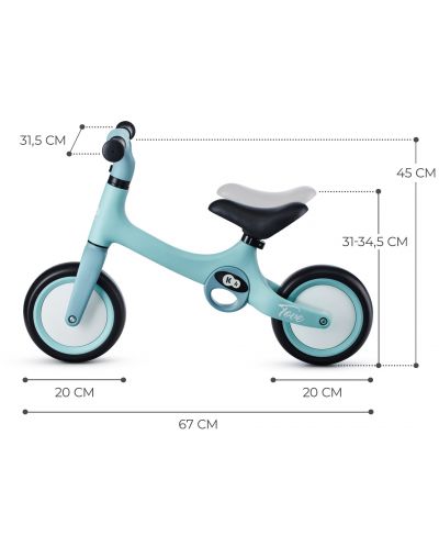 Bicikl za ravnotežu KinderKraft - Tove, Summer Mint - 8