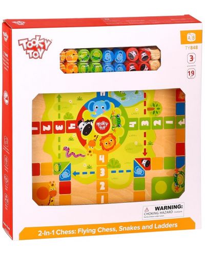 Set drvenih igara Tooky toy - Ne ljuti se, čovječe i Zmije i stepenice - 1