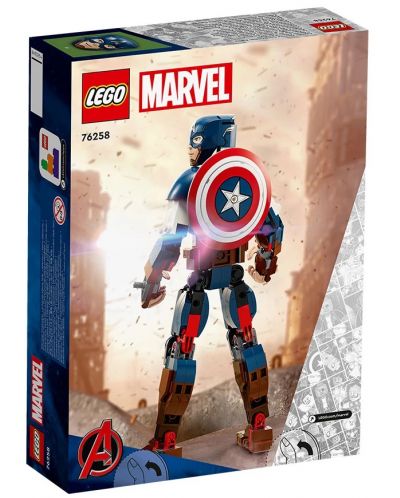 Konstruktor LEGO Marvel Super Heroes - Figura za gradnju Kapetana Amerike (76258) - 2